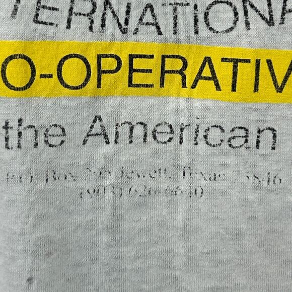 Vintage 90s Emu Producers International Co-operative T Shirt Oil White M Medium - Picture 12 of 14